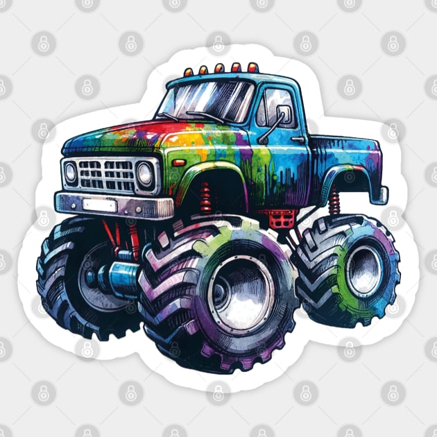 Monster truck Sticker by Moxis Watercolor